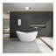 Baignoire autoportante en acrylique, blanc brillant, baignoire simple avec trop-plein chromé et bonde escamotable, certifiée cUPC