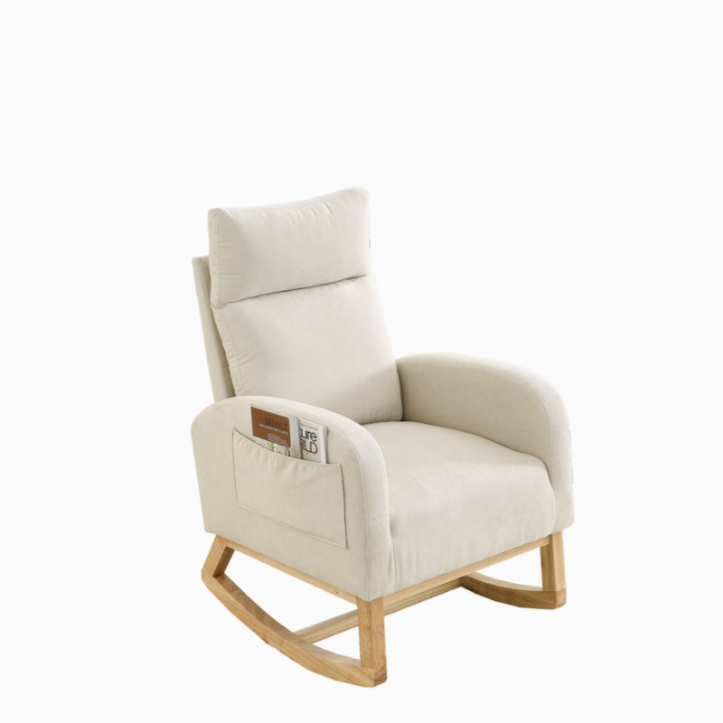 Corydon Upholstered Accent Chair, Beige Fabric