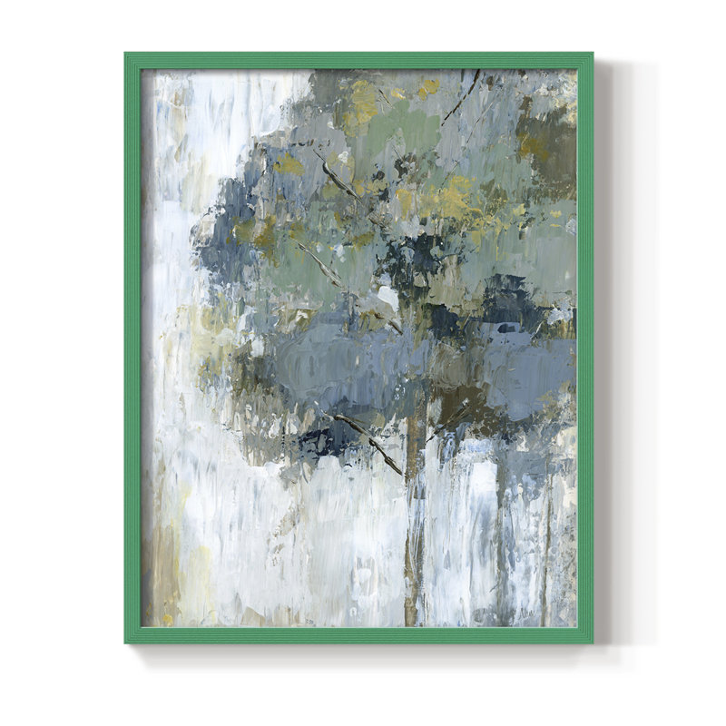 «Spring Tree II», reproduction encadrée - bois massif, H 30 po x l 24 po, Vert
