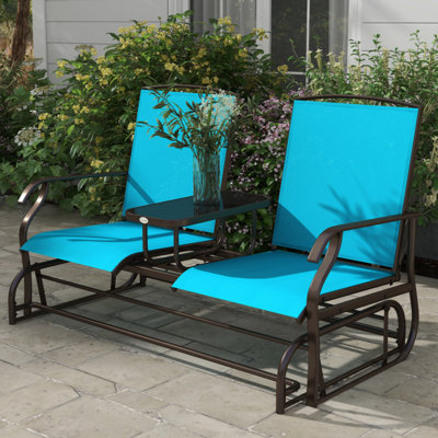 Banc oscillant avec table centrale Outsunny