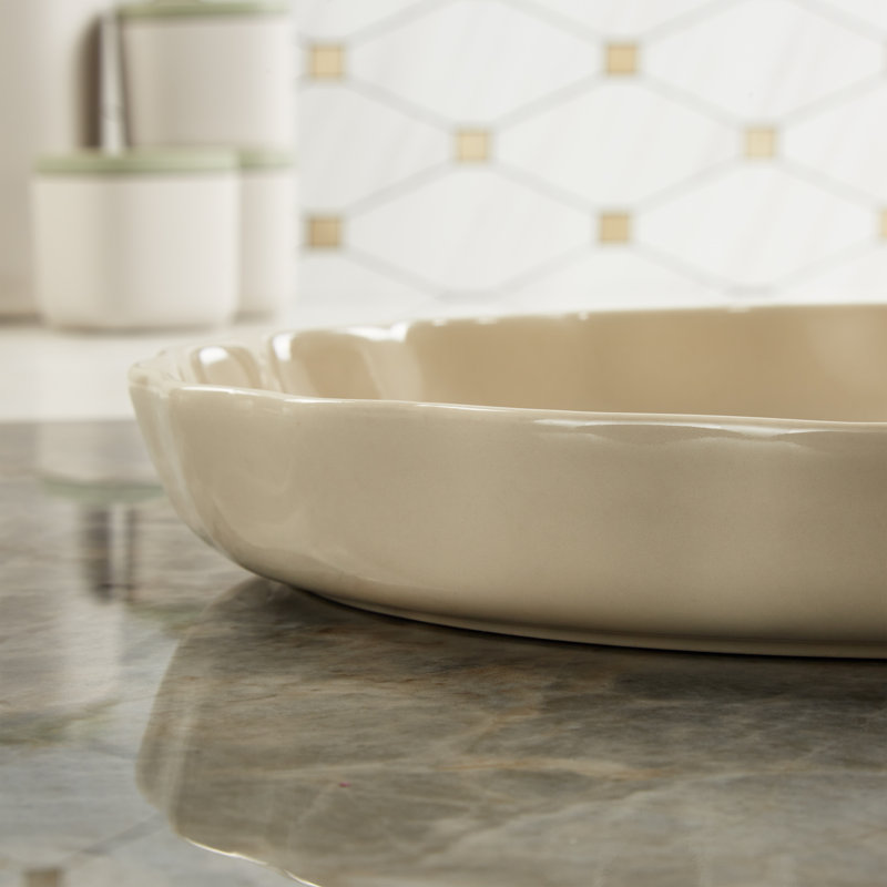 BergHOFF Balance Stone Rippled Pie Dish 11", 1.59qt., Moonbeam