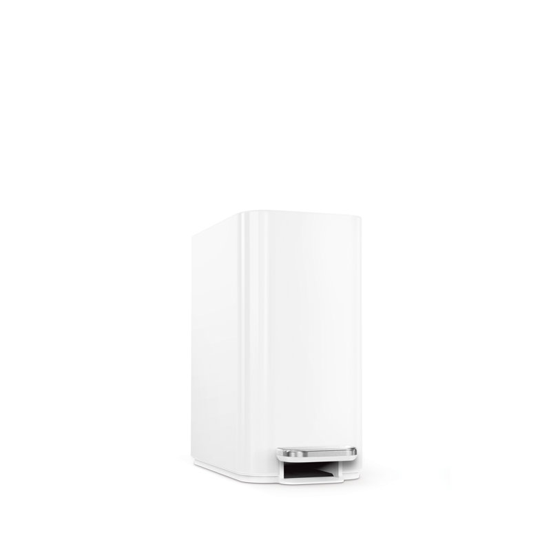 Simplehuman 5L Slim Pedal Bin, White