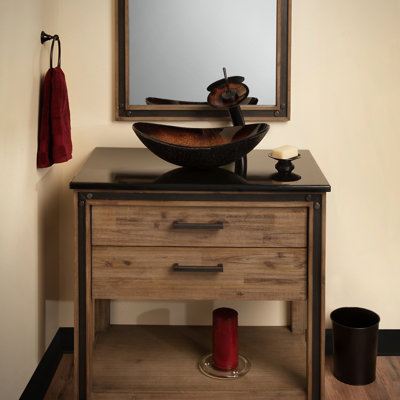 Lavabo de salle de bain vasque ovale en verre Rena