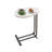 C-Shaped Side Table, C Table End Table For Sofa And Bedside, Couch Side Tables, Wood C-Shaped End Table With Metal Frame Slide For Bedroom Living Room (White)