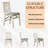 Plano Kitchen Chairs with Polyester Seat, 3-X Back, Set of 2, Linen White Finish-2085833571