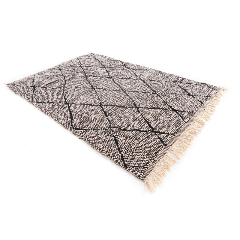 Tapis noir et blanc Orpheus