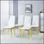 Ensemble de salle à manger de style Mid-Century moderne avec plateau en verre, pieds en métal, tables de bout et tables basses pour une utilisation polyvalente