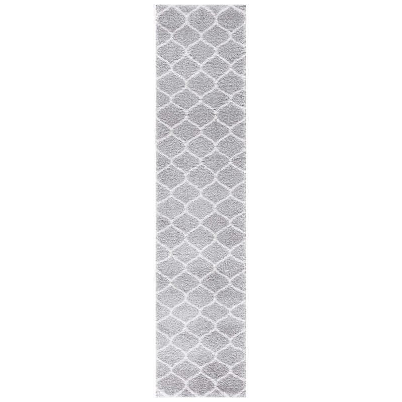 Fleuriane Tahoe Shag Performance Geometric Rug, Runner 2' x 9'