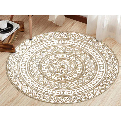 Round Audreanna Oriental Area Rug