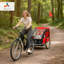 Remorque pour enfants 2 places, rouge