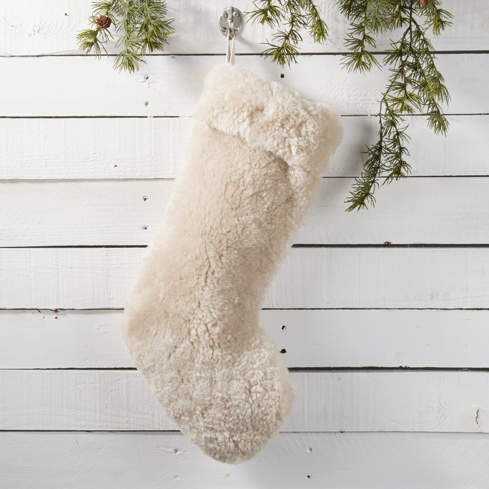 Cozy Delight Lamb Stocking, Ivory