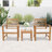 Rafiel Wood 2 - Person Patio Conversation Set with Cushions-1197628428
