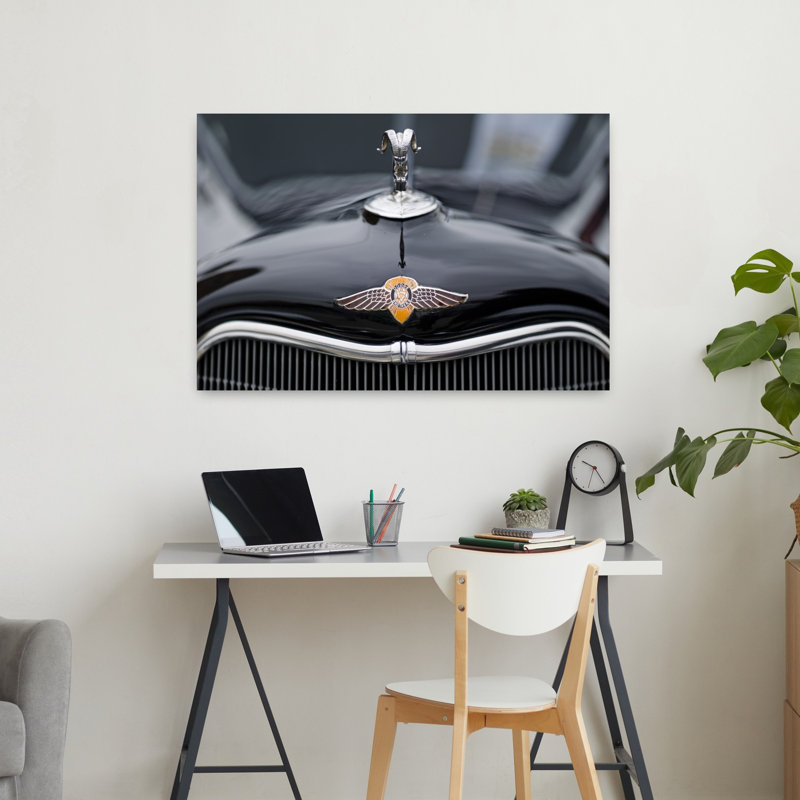 Close-up of a hood ornament of Dodge's car Culver City Los Angeles County California USA 1 Piece Wrapped Canvas Wall Art