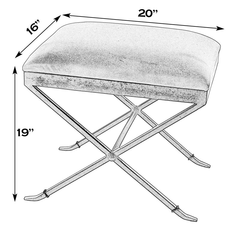 Tabouret d'appoint rembourré en cuir l 20 po Livingston