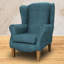 81cm Wide Tufted Wingback Chair