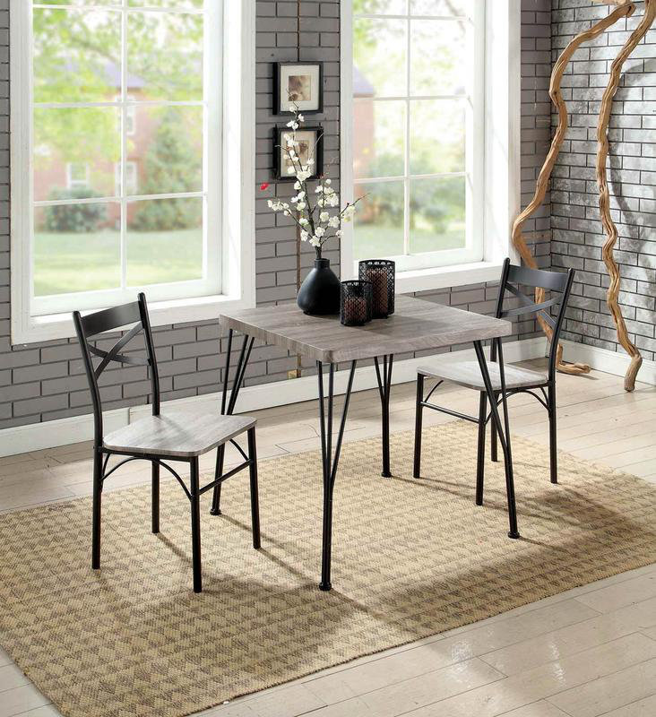 Mitzi 2 - Person Dining Set, Natural/Dark Bronze
