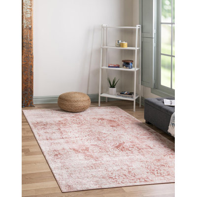 Tapis oriental rose / ivoire Boyland