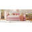 Space-saving Teddy Fleece Twin Daybed With Led Lighting, Pink Trundle