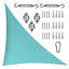 Toile d'ombrage triangulaire Colourtree avec trousse de quincaillerie d'installation-58148945-90742929