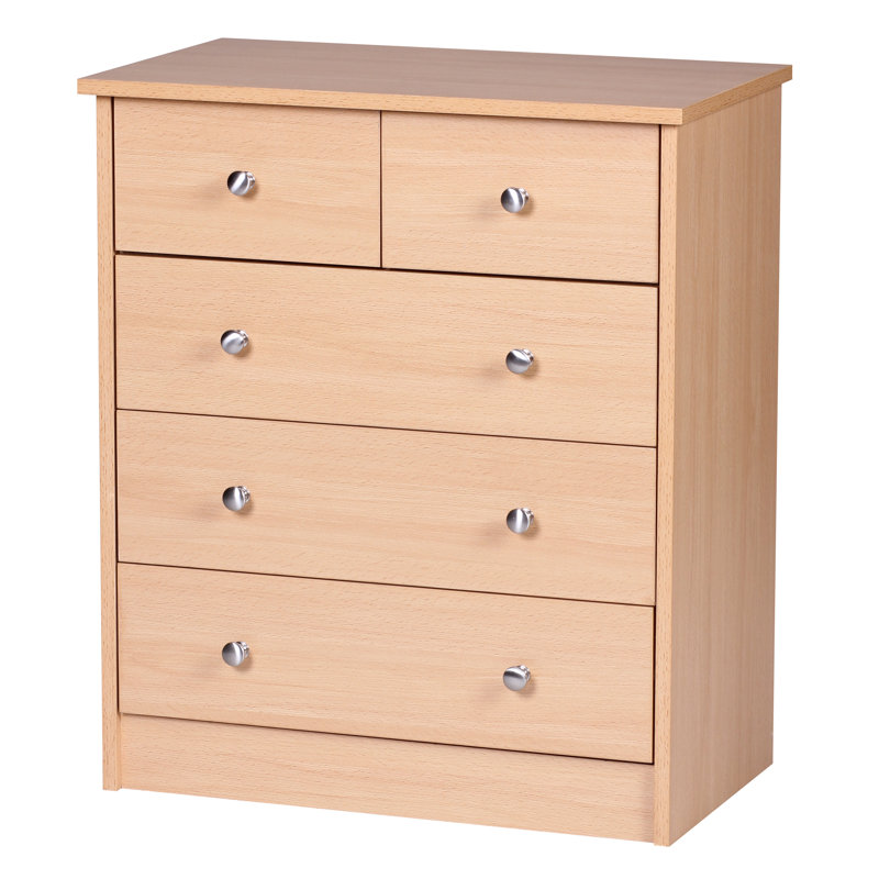 5 Drawer 60cm W Chest, Beech