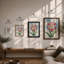 Amaryllis in Bloom Botanical - Framed Print-342908520-342908521
