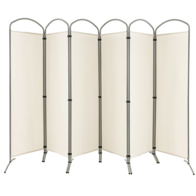 Keiyana 131" W x 74" H 6 - Panel Folding Room Divider by Winston Porter