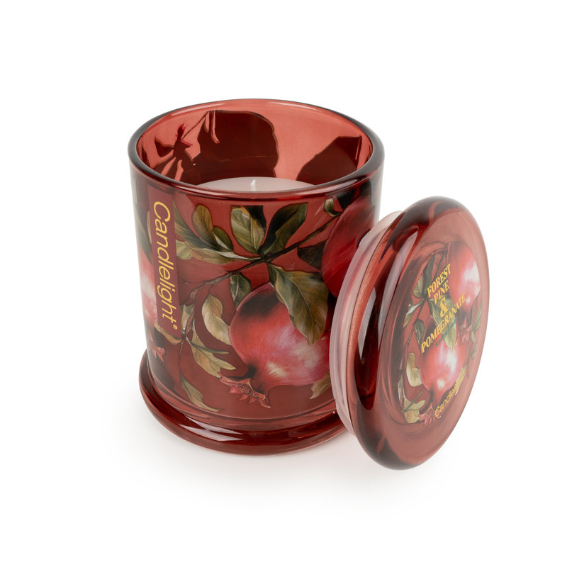 Scented Jar Candle with Glass Holder