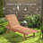 Outdoor Chaise Lounge Pool Chair, Built-In Table, Reclining Backrest For Sun Tanning/Sunbathing, Rolling Wheels Wood Look