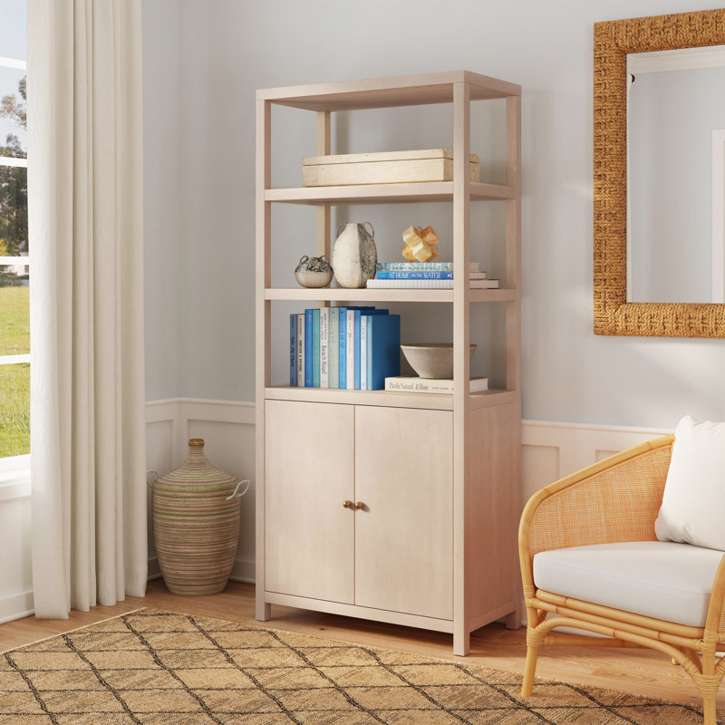 Celine 32" 3-Tier Etagere Bookcase, Antique Taupe