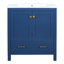 Meuble-lavabo de 60 po en bleu avec lavabos doubles en céramique et caractéristiques pratiques de l'armoire - répondez à vos besoins