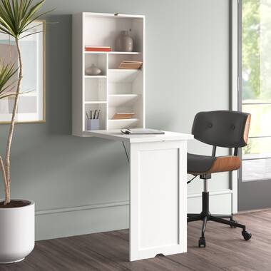 Transmit 55 Wall Mount Corner Wood Office Desk — Lexmod