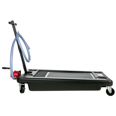 Portable Oil Drain Pan With Pump 64L Oil Drain Pan 17 Gallon Low Profile Oil Drain Pan With 8' Hose For SUV Car And Trucks