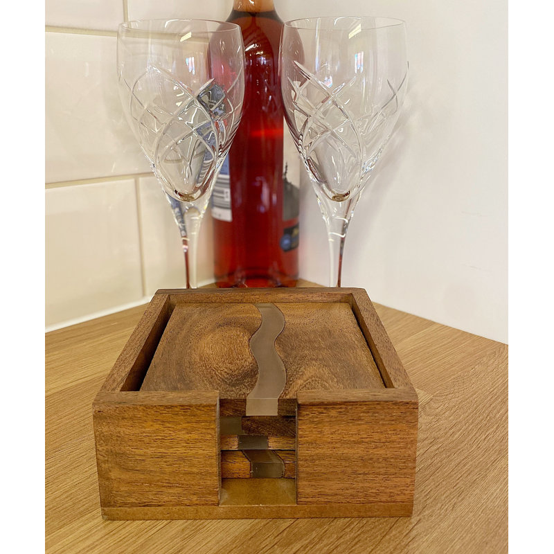 Wood Square 4 Piece Set