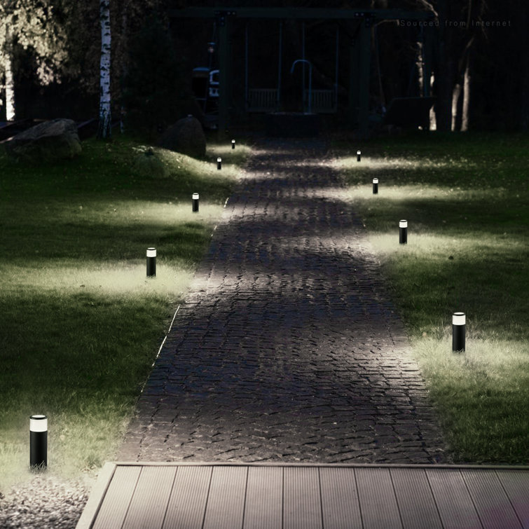 LED Landscape Lighting Kit - 6 Mini Bollard Path Lights - Low Voltage  Transformer - Warm White
