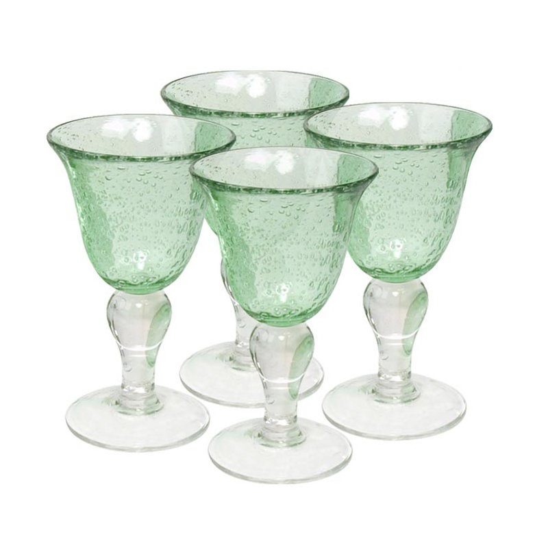 Abingdon 8oz. Handmade Goblet Set, Light Green