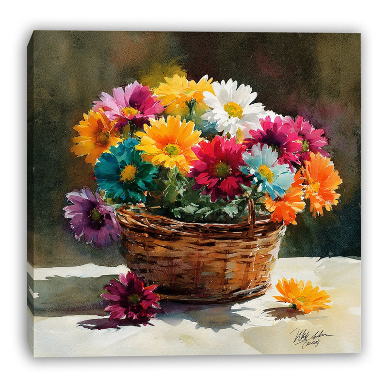 «Garden Basket», art mural sur toile tendue, H 40 po x l 40 po x P 1,5 po