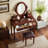 Makeup Vanity Desk Set With Adjustable Mirror-1809880380