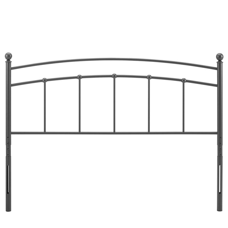 Abigail Metal Headboard, Gray, King