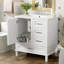 Ensemble de meuble-lavabo moderne avec lavabo 30 po, meuble-lavabo moderne avec porte à fermeture douce et 3 tiroirs, structure en bois massif-2137894651