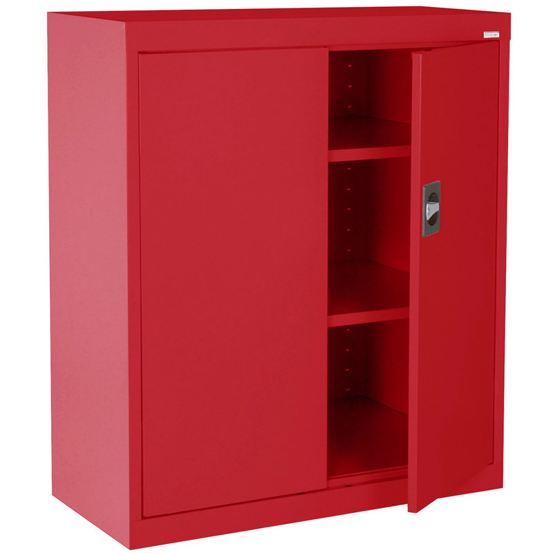Steel Single Storage Cabinet ( 36'' H x 36'' W x 18'' D), Red