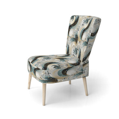 Fauteuil d'appoint rembourré vert et blanc Sparkling Dazzle Glamour - Glamour