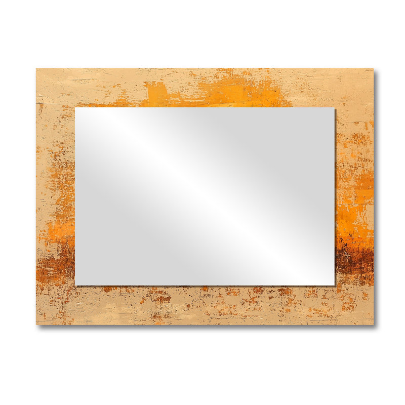 Sunset Elephant In The Golden Desert I - Elephant Animal Wall Mirror Art - Printed On Metal, 30" x 40"