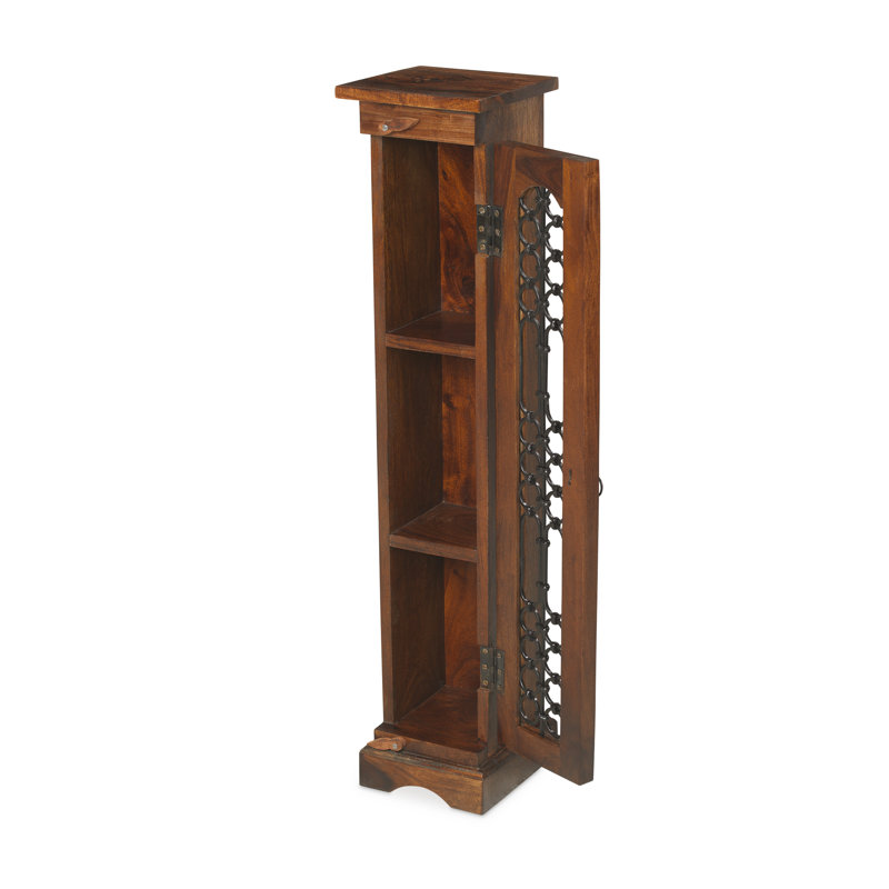 Jali Indian Solid Wood 100 cm H Multimedia Storage