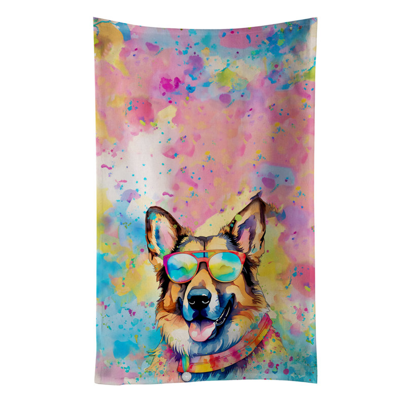 Serviette de cuisine German Shepherd Hippie Dawg