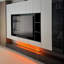 Ebern Designs Black Freestanding Electric Fireplace Insert-1537889808