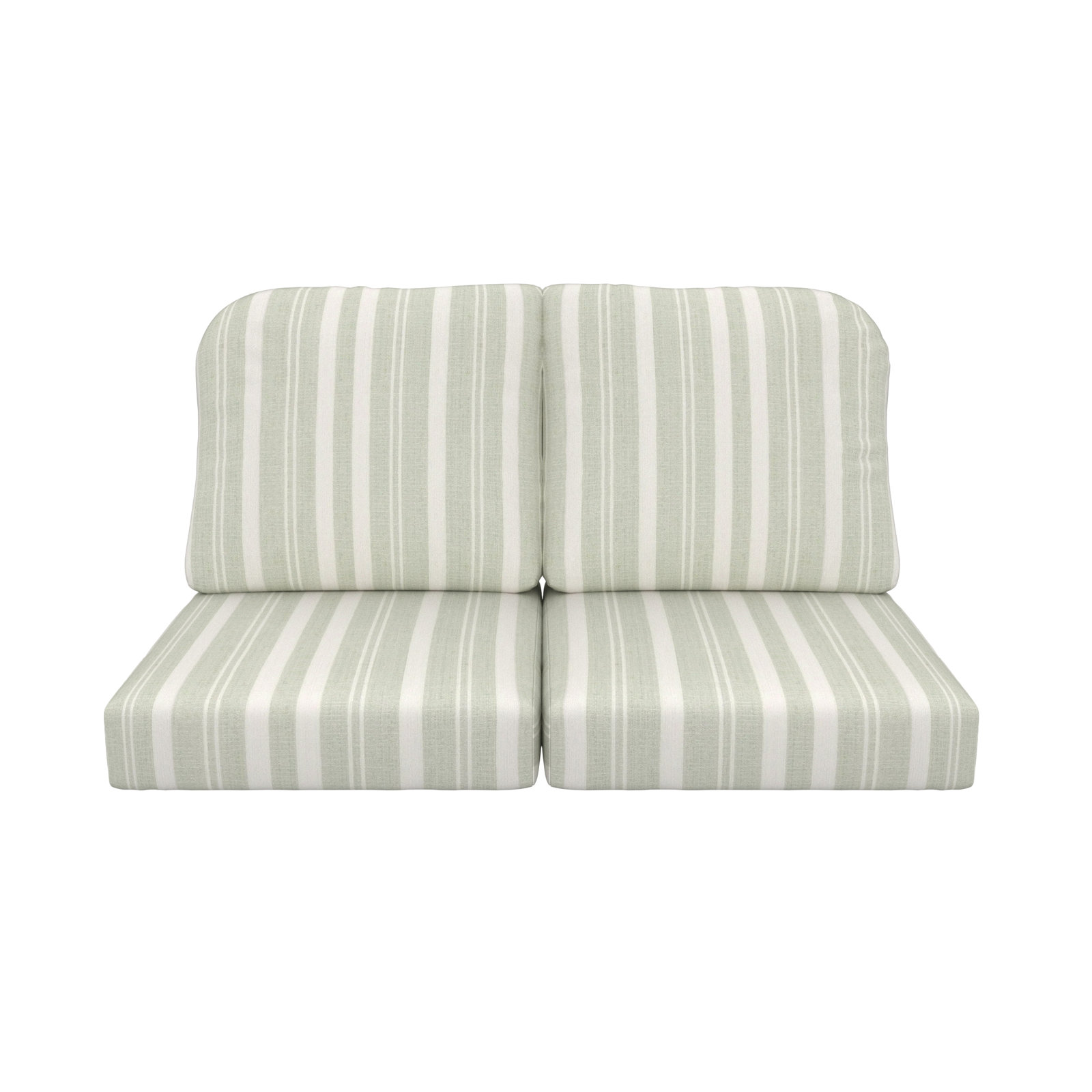 Amala Indoor/Outdoor Sunbrella® Loveseat Cushion, Sunbrella® Trainquil Sage
