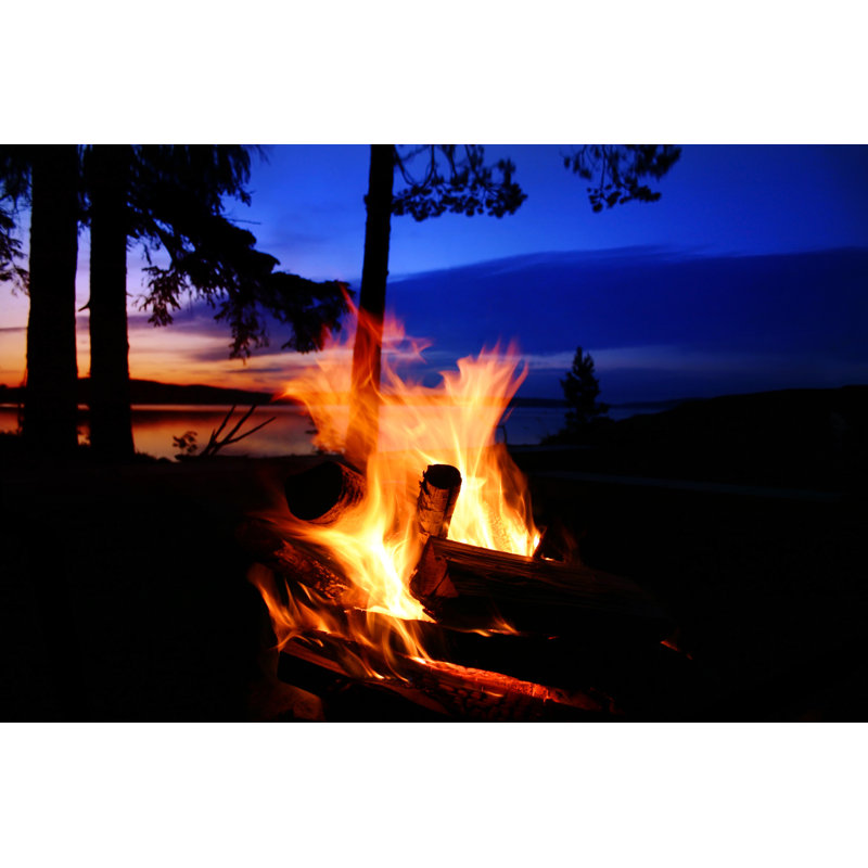 Campfire At Sunset by THakala - Wrapped Canvas Print, 30cm H x 46cm W