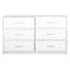 Commode 6 tiroirs avec grands tiroirs en tissu, blanc-754215428-754215427