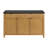 Kathryne 60" Kitchen Island with Black Quartz Countertop-116616495