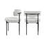 3-Piece Round Dining Set, Trestle Dining Table With 2 Boucle Chairs-114251763